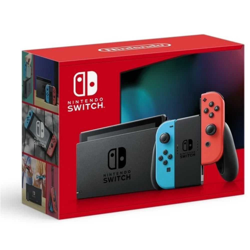 Final: Nintendo Switch Console Vibrant Red and Blue Joy-Con taking offers